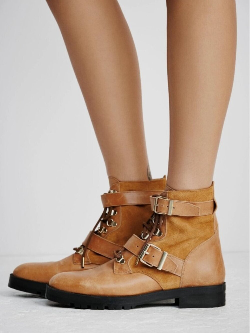 New Free People Showdown Lace Up Boot Size 8 Women MSRP: $198